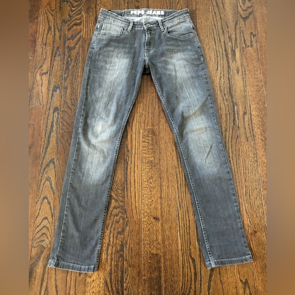 Pepe Jeans London Boys 14 Dakota Cashed Black Vintage Slim Fit Mid-Rise Jeans - Picture 2 of 12